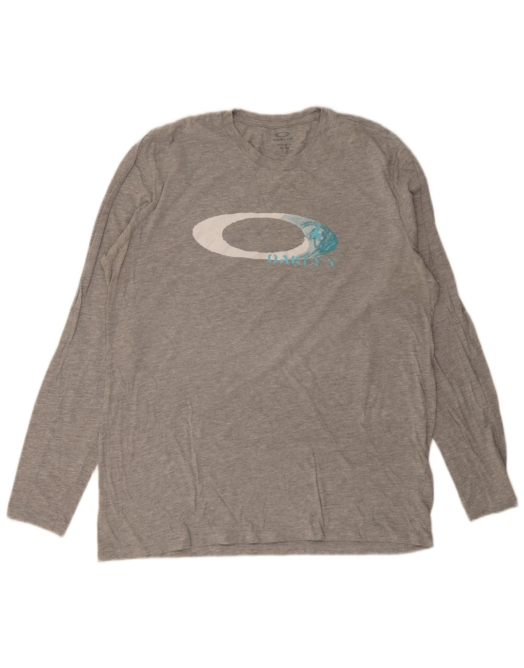Oakley Masculino Regular Fit Graphic Top Manga Longa XL Cinza Algodão