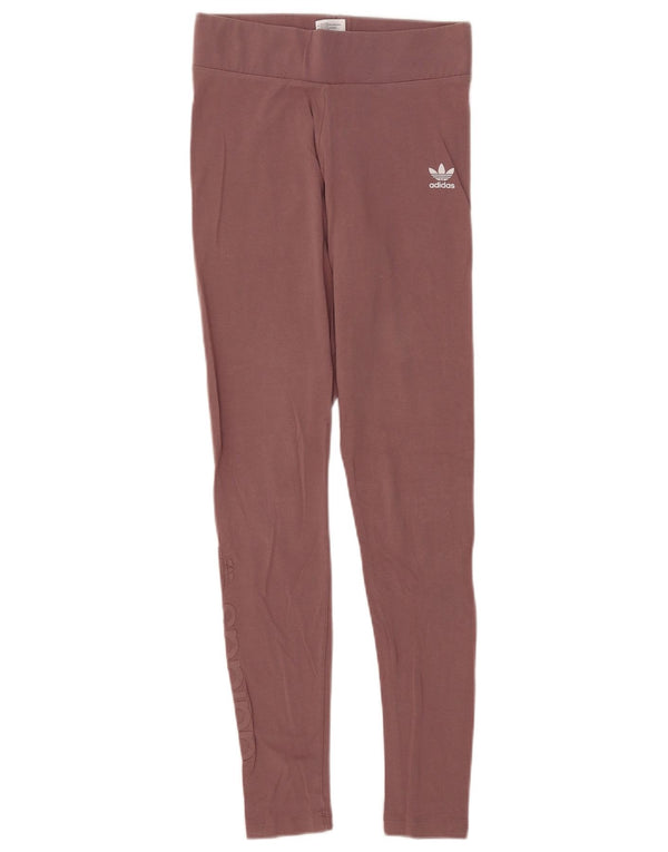 Leggings Adidas Femininas UK 10 Pequenas Algodão Marrom