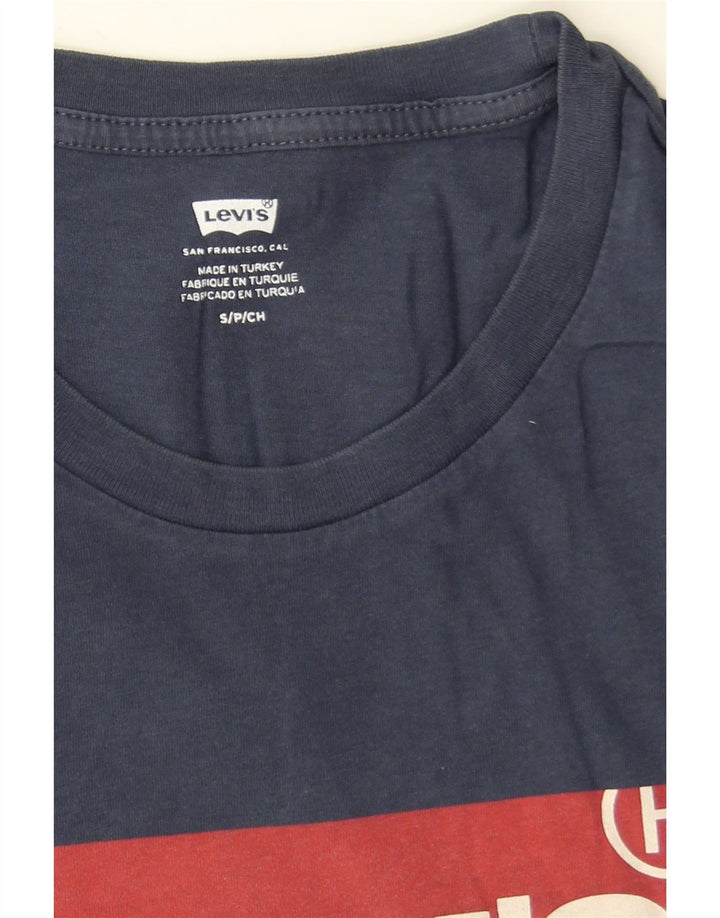 Camiseta gráfica masculina Levi's Top pequeno algodão azul marinho