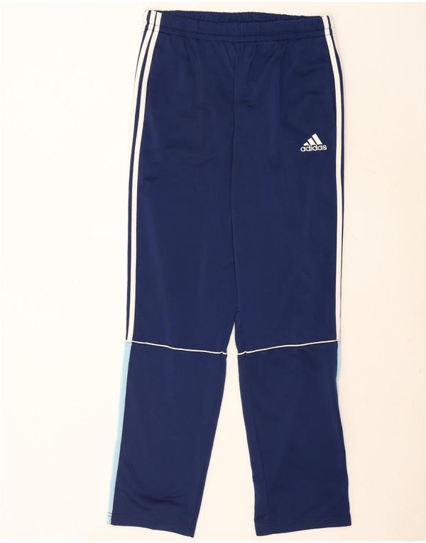 Calça de treino masculina Adidas UK 44/46 grande bloco colorido azul marinho