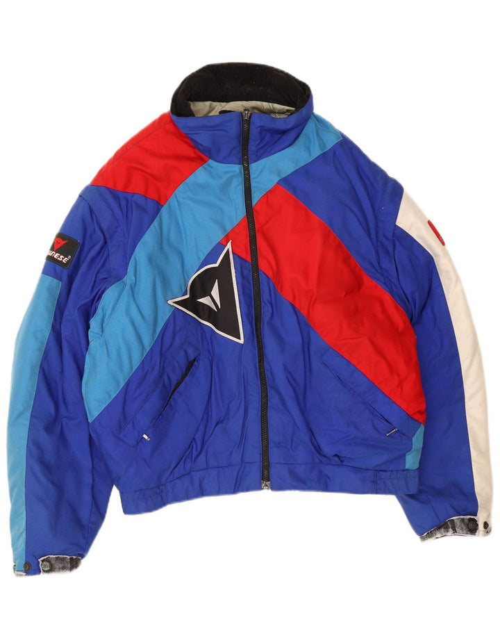 Jaqueta masculina Dainese Graphic Racer tamanho 54 grande bloco colorido azul