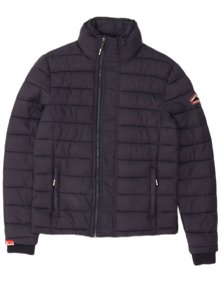 Jaqueta acolchoada masculina Superdry UK 36 poliéster azul marinho pequeno