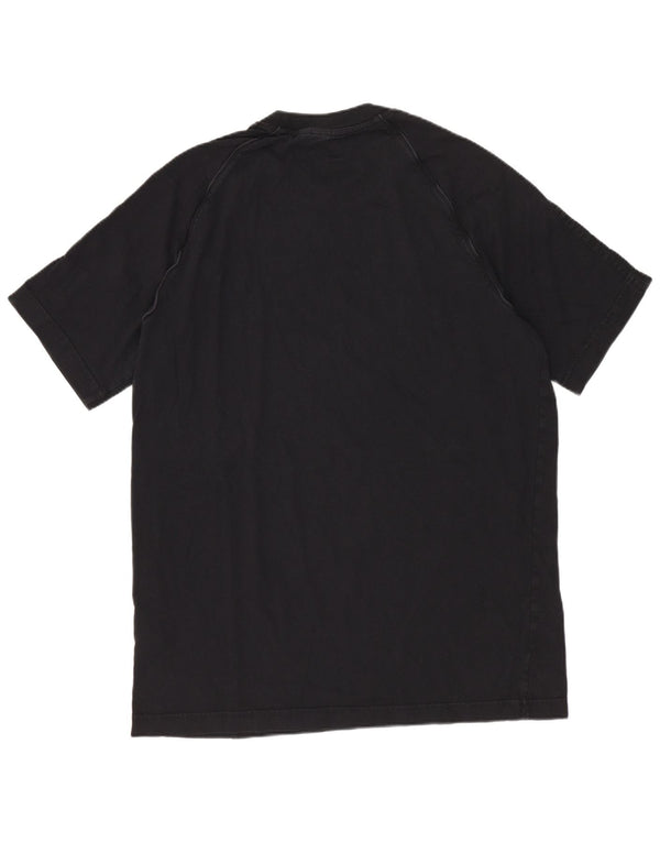 Adidas Mens Camiseta Top Médio Algodão Preto