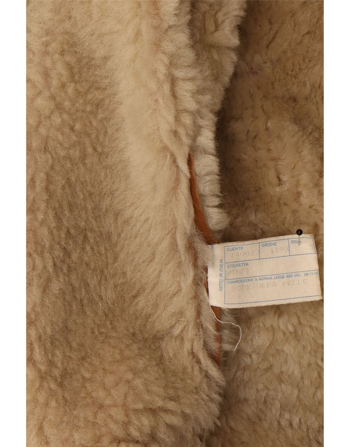 Jaqueta masculina Vinci Shearling UK 40 grande couro marrom