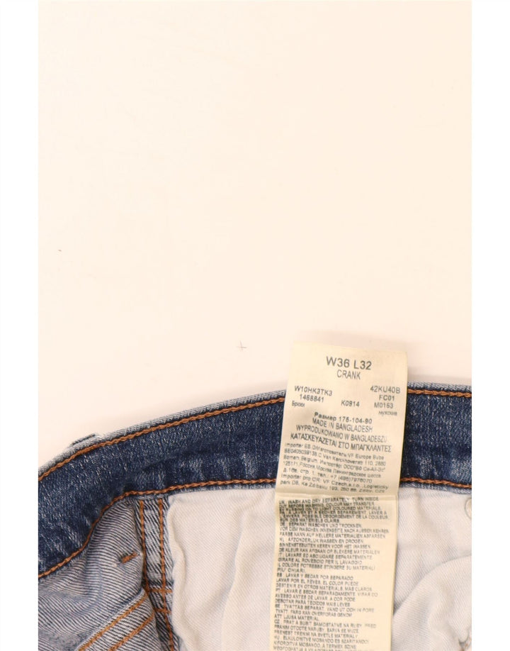 Calça jeans feminina Crank Straight WRANGLER W36 L32 algodão azul