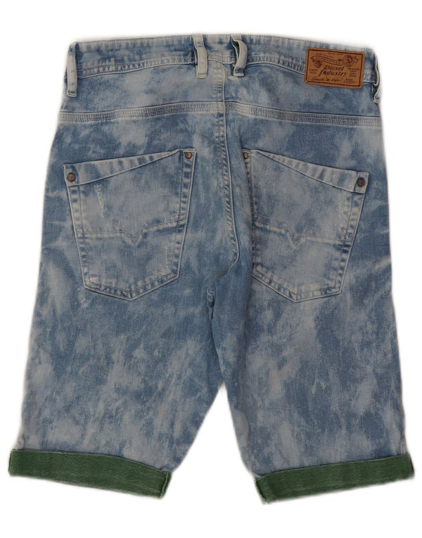 Diesel Meninos Shorts Jeans 14-15 Anos W28 Azul Colorblock Algodão