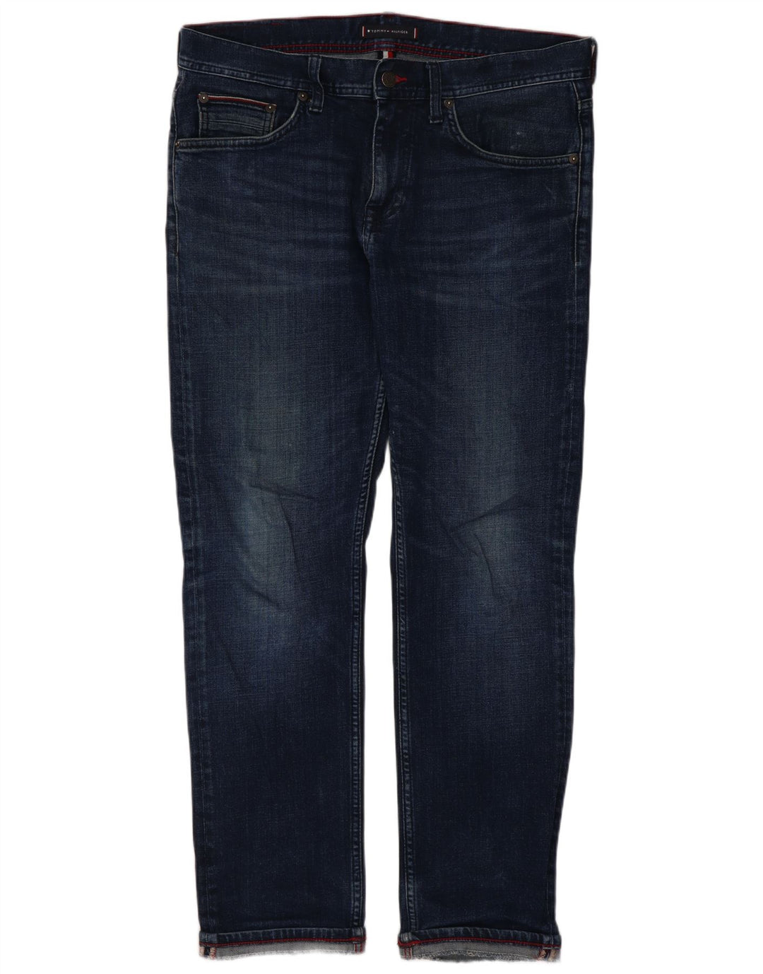 Tommy Hilfiger feminino Bleecker Slim Jeans W13 L28 Azul Algodão