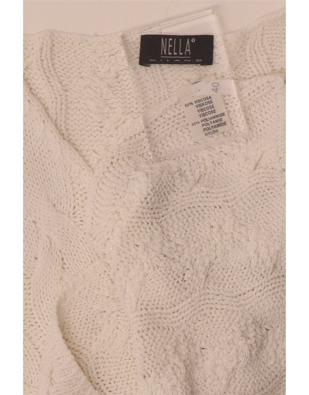 Colete feminino vintage regata IT 40 viscose branca pequena
