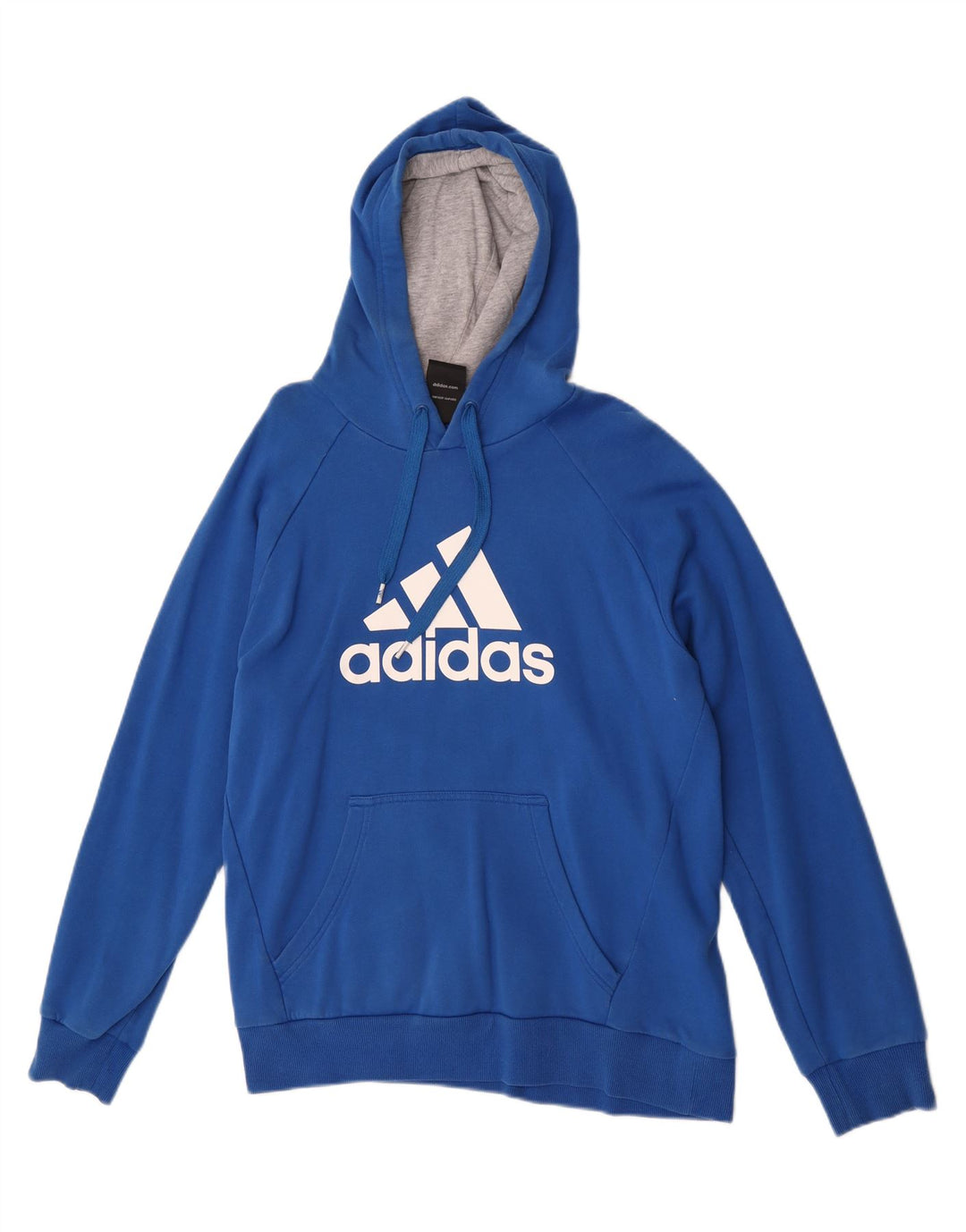 Adidas Mens Graphic Hoodie Jumper Médio Algodão Azul