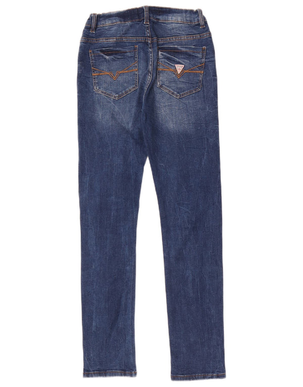 Guess Girls Jeans skinny desgastados 11-12 anos W24 L28 Azul