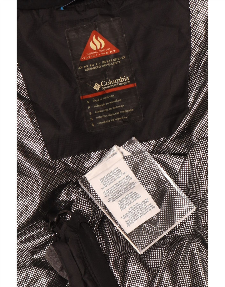 COLUMBIA Colete feminino Omni-Shield acolchoado UK 10 pequeno bloco colorido preto