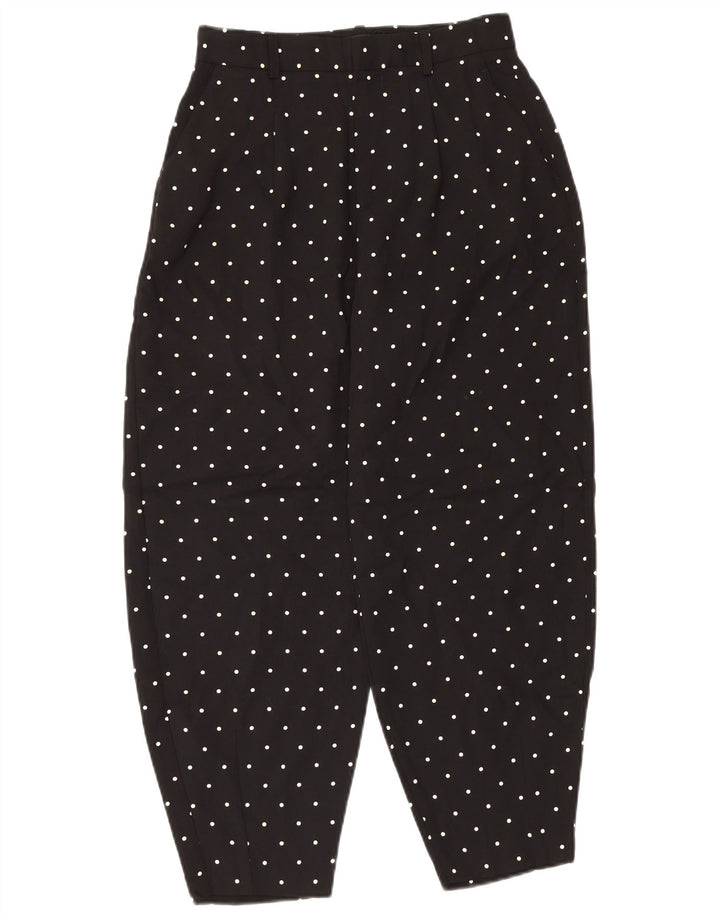 Calça harém feminina Zara pequena W26 L26 bolinhas pretas