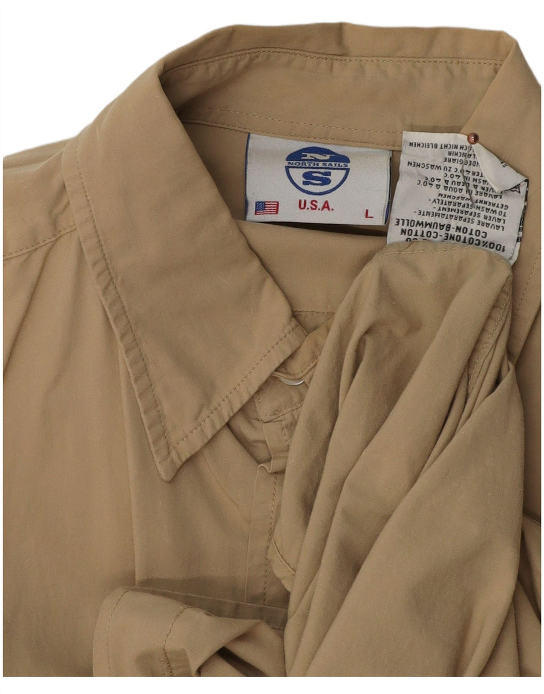 Camisa masculina North Sails grande algodão bege