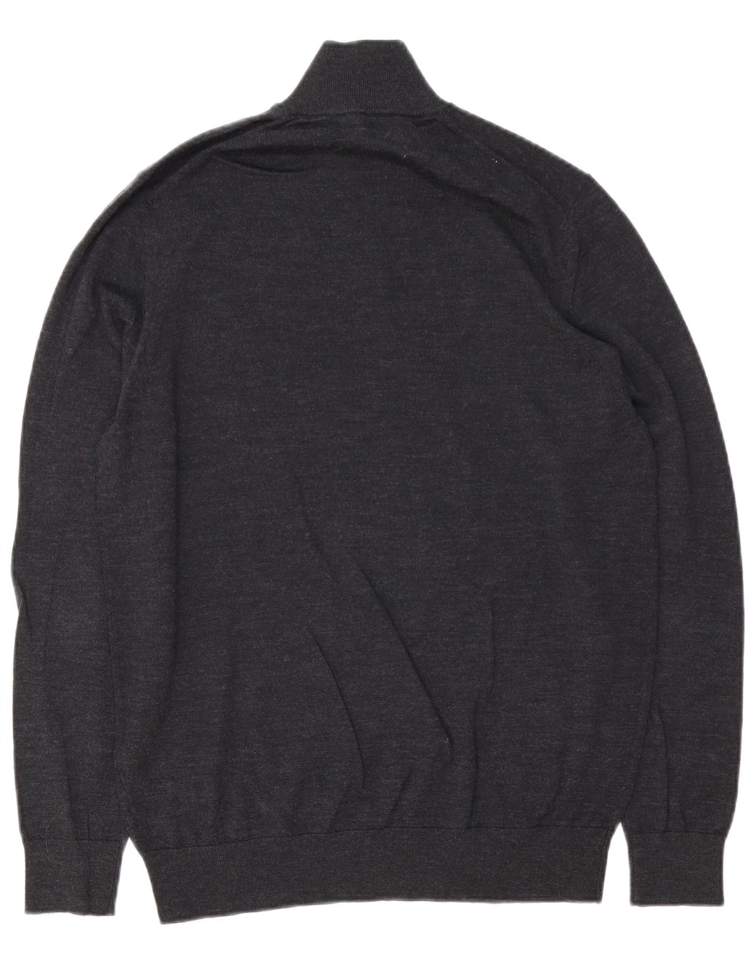 Suéter masculino Marks & Spencer Autograph com zíper e gola cinza médio