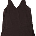 Blusa feminina sem mangas Marks & Spencer UK 20 2XL viscose preta