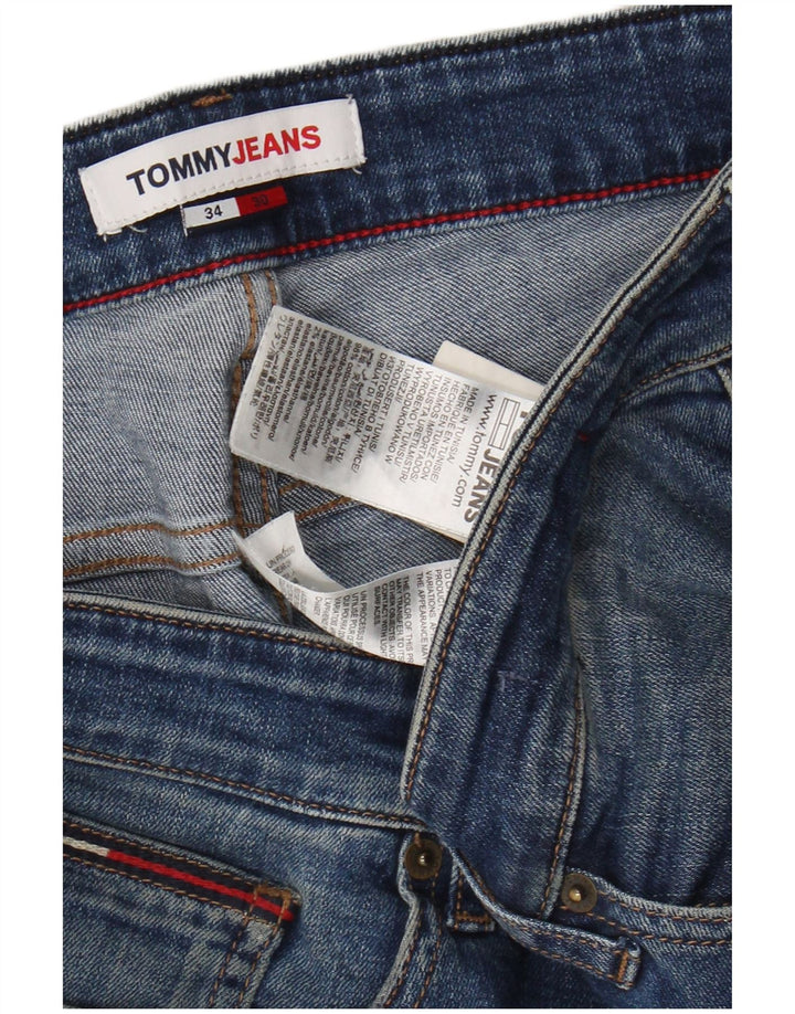 TOMMY HILFIGER Masculino Slim Jeans W34 L27 Azul Algodão