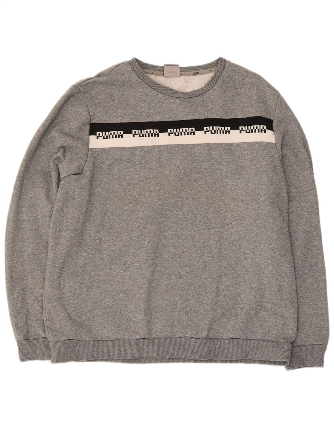 Moletom masculino Puma Jumper XL cinza manchado de algodão