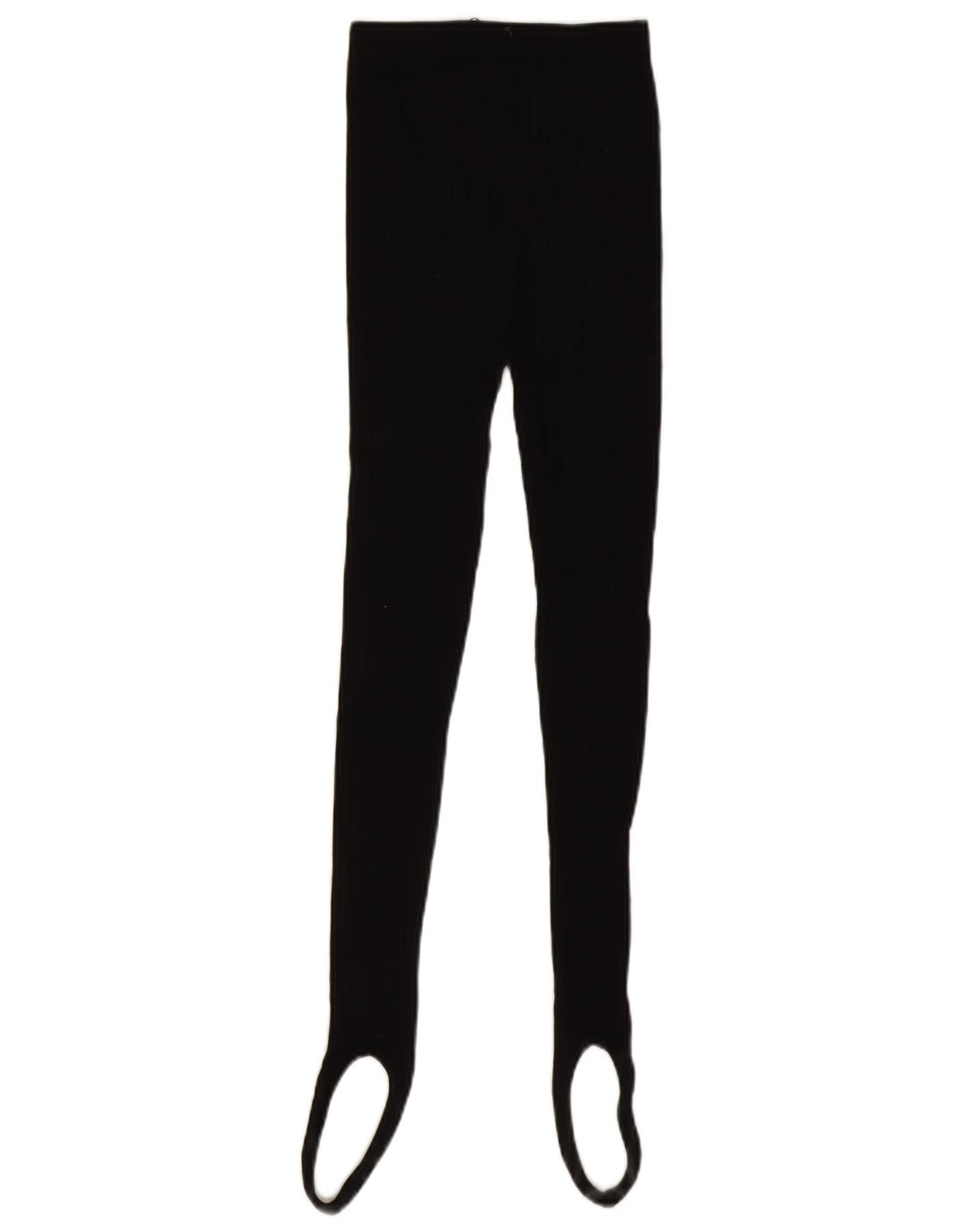 Zara Womens Stirrup Leggings UK 12 Médio Algodão Preto