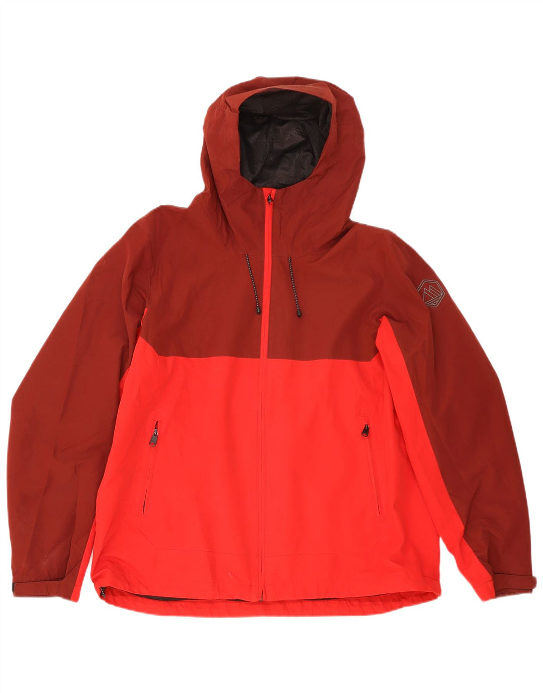 Jaqueta de chuva masculina com capuz Marks & Spencer UK 42 XL vermelha