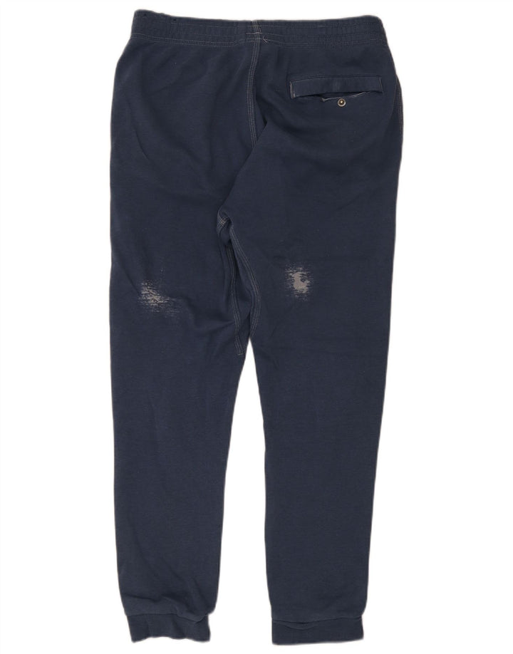 Calça de treino masculina Nike joggers grande algodão azul marinho