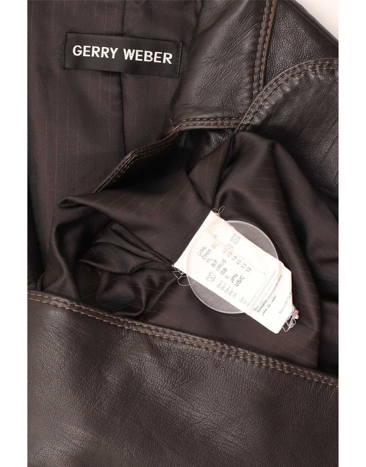 Jaqueta blazer feminina de 2 botões Gerry Weber Reino Unido 14 marrom médio