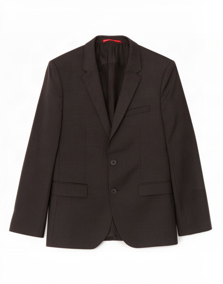 Jaqueta Blazer Masculina Hugo Boss com 2 Botões EU 48 Lã Preta Média