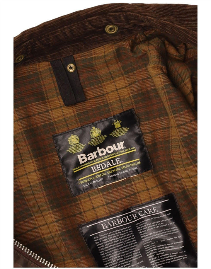 Jaqueta masculina de algodão encerado BARBOUR Bedale Reino Unido 38 marrom médio