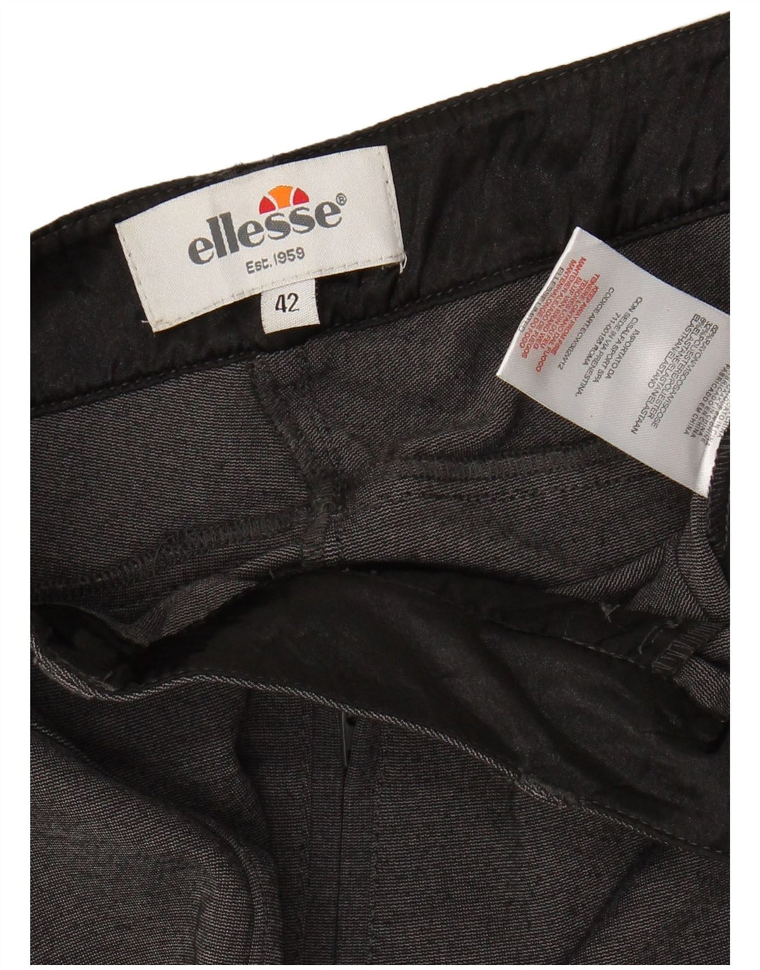 Calça chino feminina ELLESSE IT 42 médio W28 L27 cinza rayon