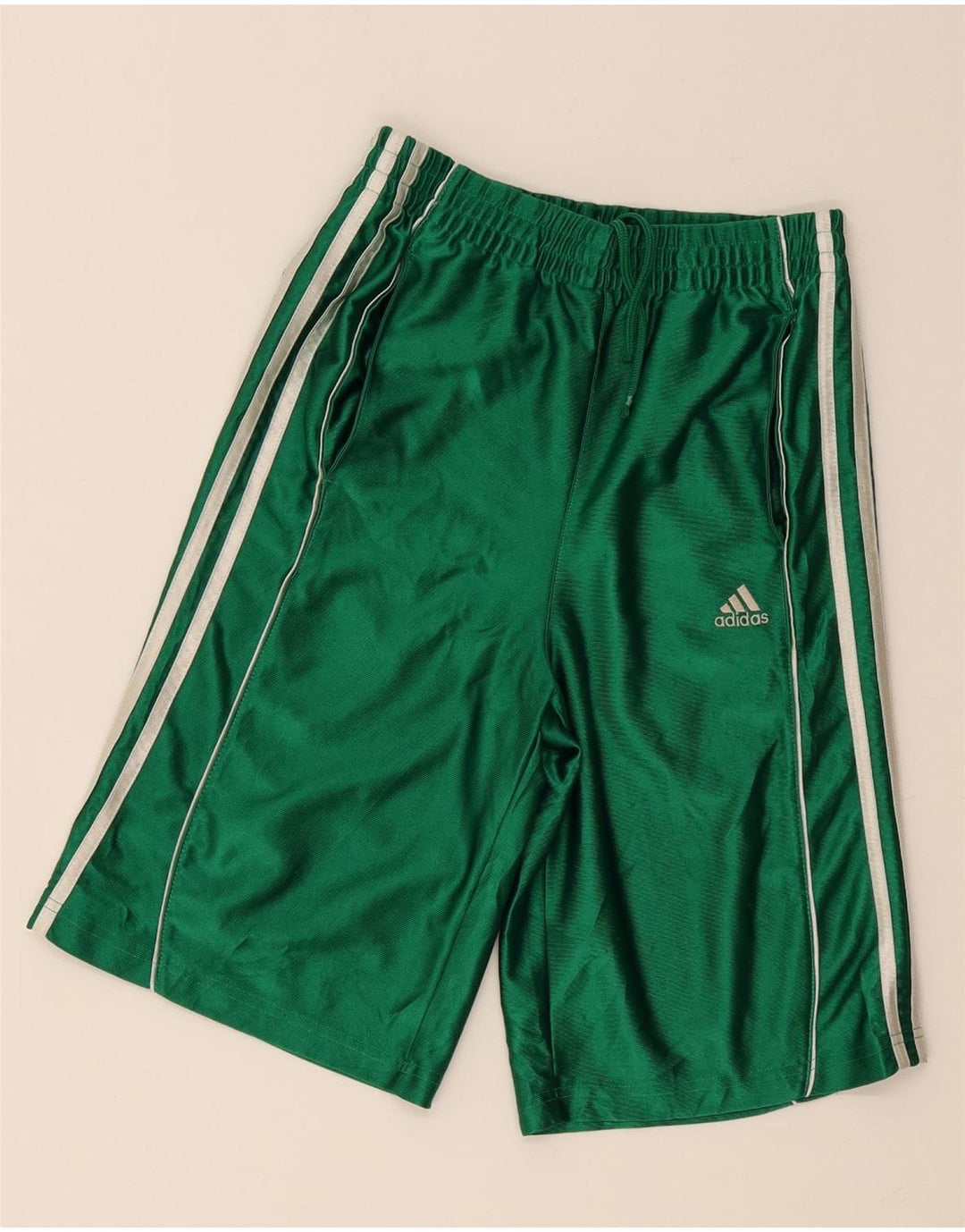 Shorts esportivos Adidas meninos 10-11 anos poliéster verde médio