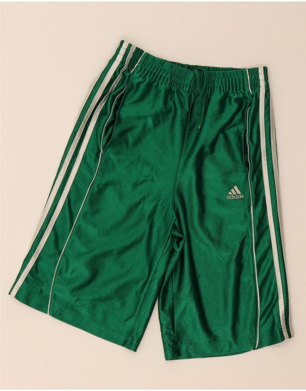 Shorts esportivos Adidas meninos 10-11 anos poliéster verde médio