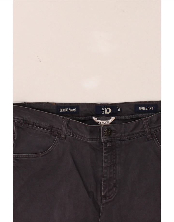 DACK'S Mens Regular Fit Straight Casual Trousers IT 52 XL W38 L29 Black Vintage Dack's and Second-Hand Dack's from Messina Hembry 