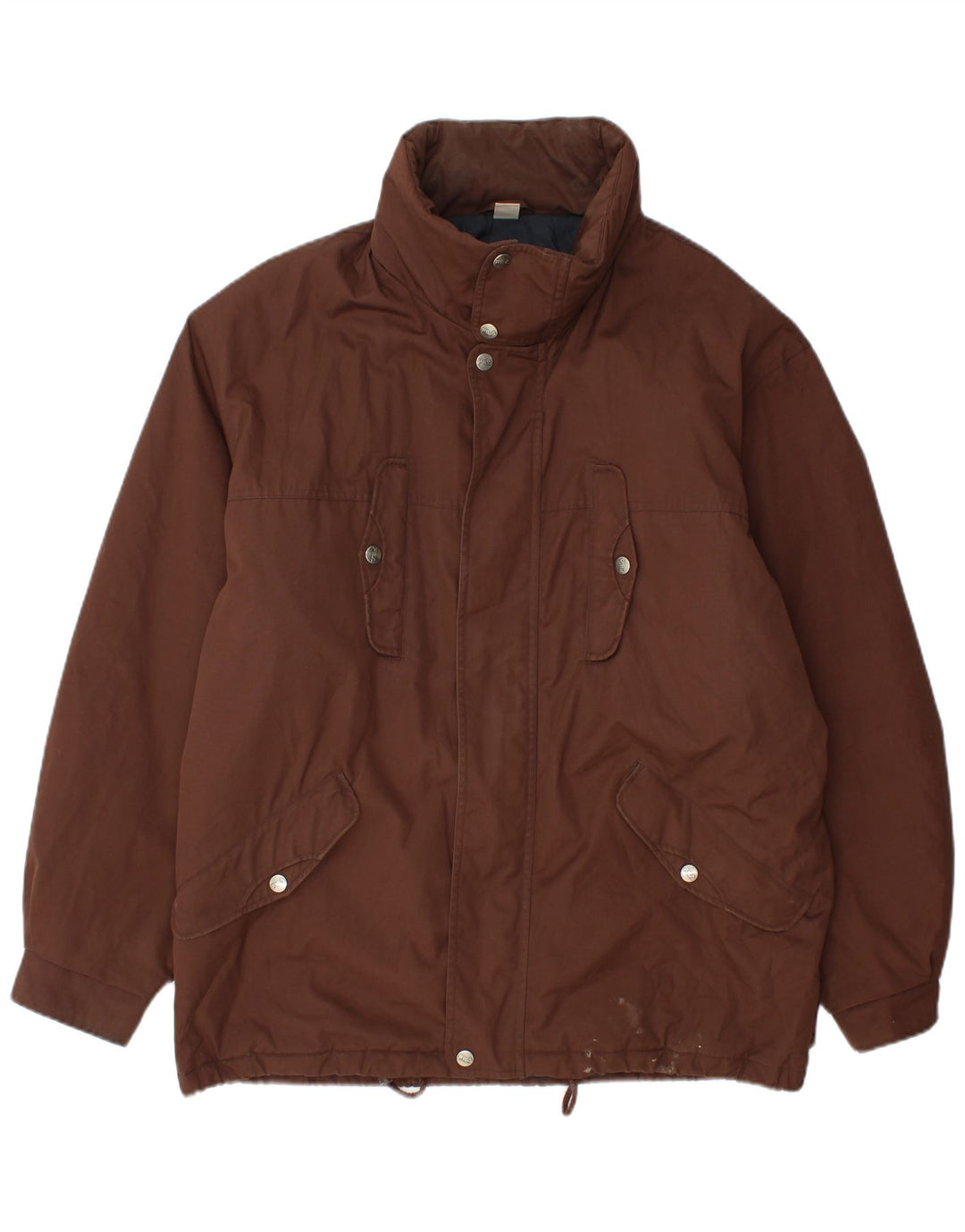 Jaqueta utilitária masculina FILA Magic Line com capuz IT 50 grande poliéster marrom