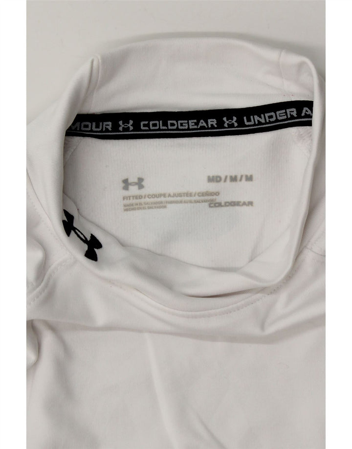 Under Armour Masculino Cold Gear Top manga longa poliéster branco médio