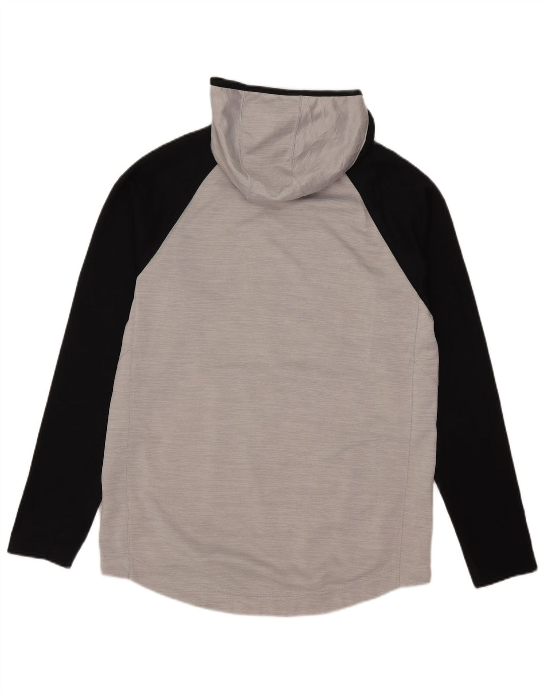 Jumper com capuz gráfico Nike feminino Dri Fit UK 14 poliéster cinza médio