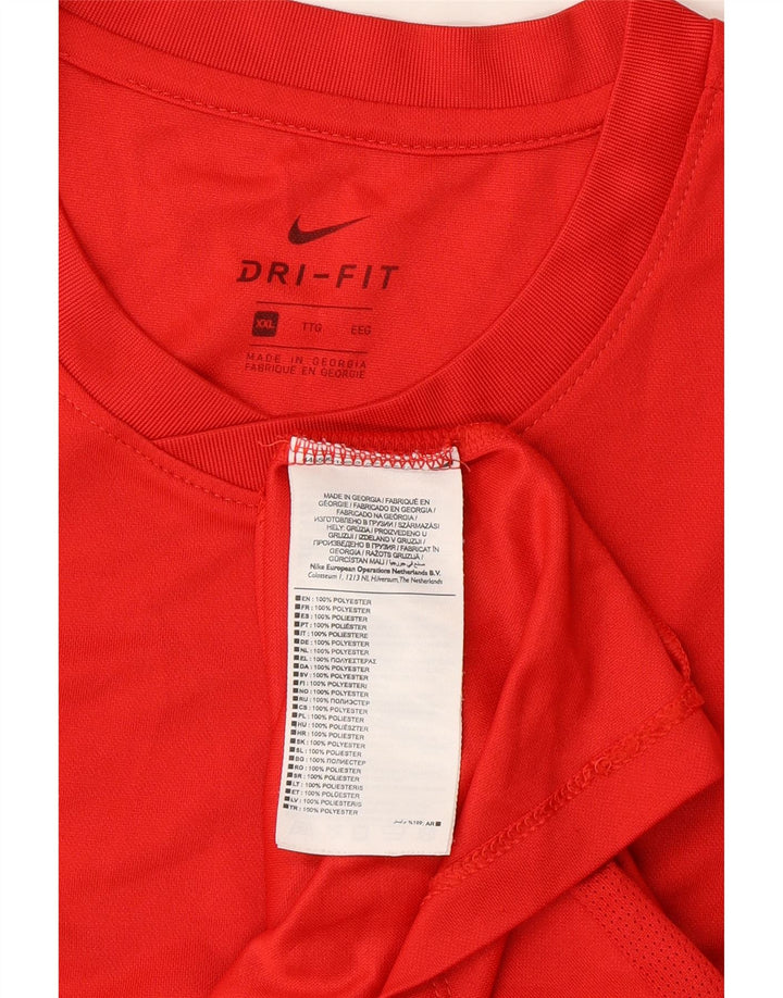 Camiseta masculina NIKE Dri Fit Top 2XL poliéster vermelho