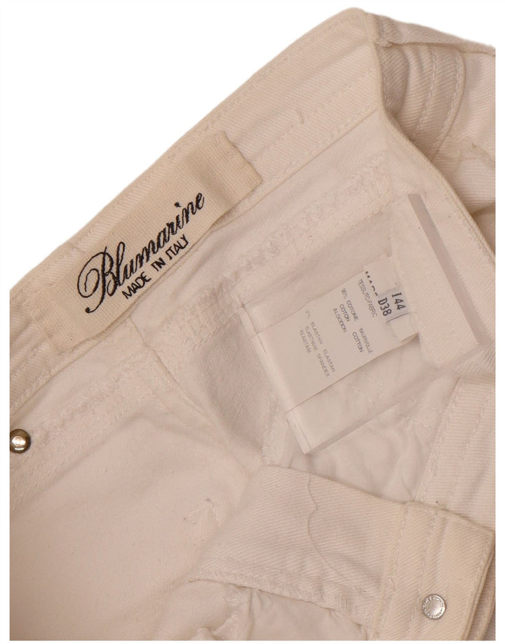 Blumarine Jeans Slim Feminino IT 44 Médio W30 L33 Algodão Branco