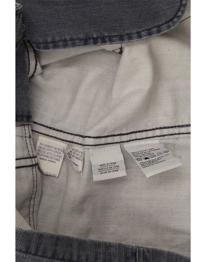 Jaqueta blazer jeans feminina Tommy Hilfiger com 3 botões Reino Unido 12 médio azul marinho