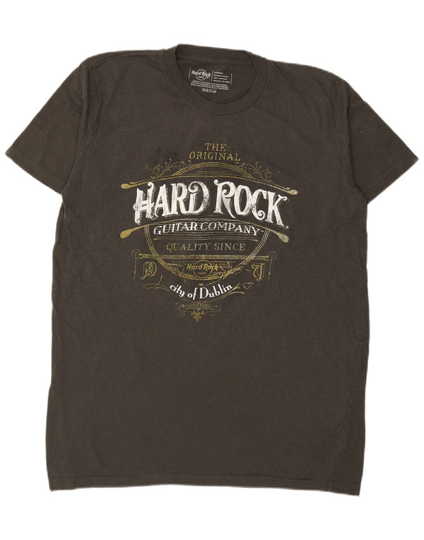 Camiseta masculina HARD ROCK CAFE City Of Dublin com estampa gráfica de algodão cáqui médio