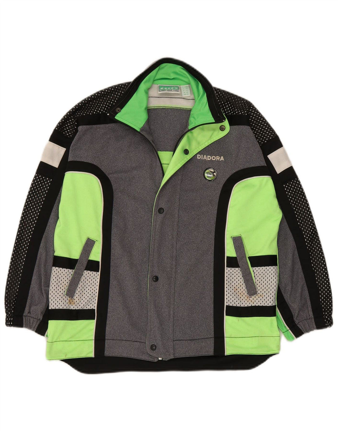 Jaqueta Diadora Meninos Treino Top 13-14 Anos Cinza Colourblock Poliéster