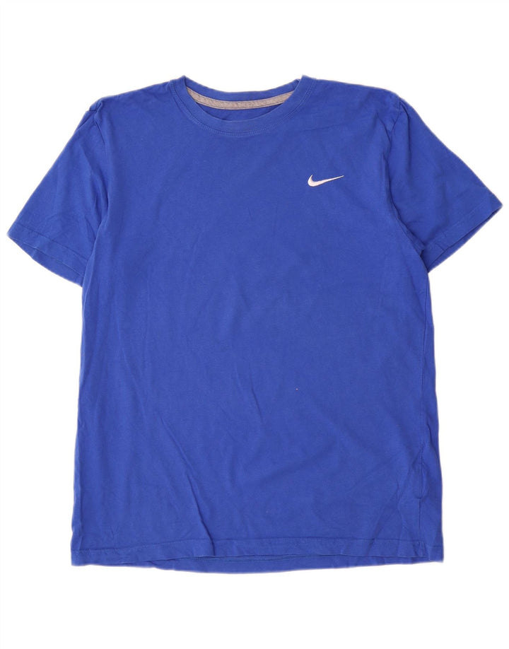 Camiseta masculina Nike Regular Fit Top grande de algodão azul