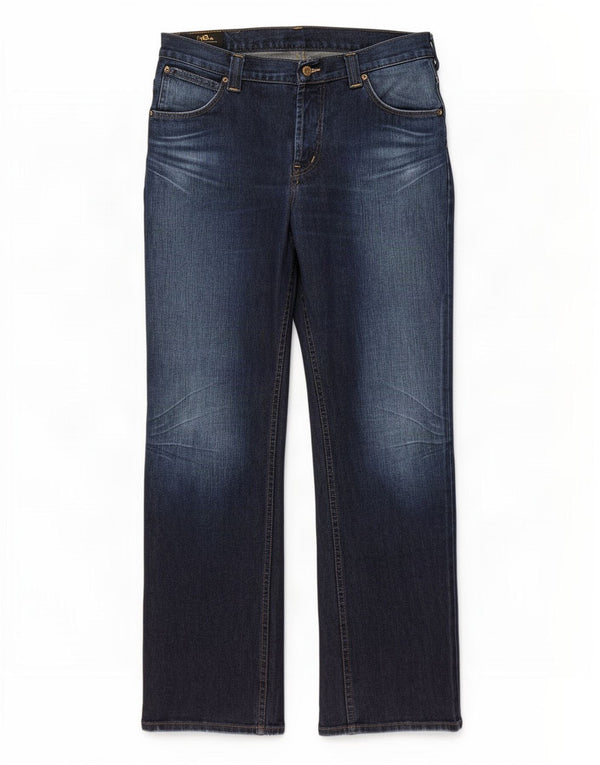 Lee Mens Roscoe Bootcut Jeans W34 L34 Azul Algodão