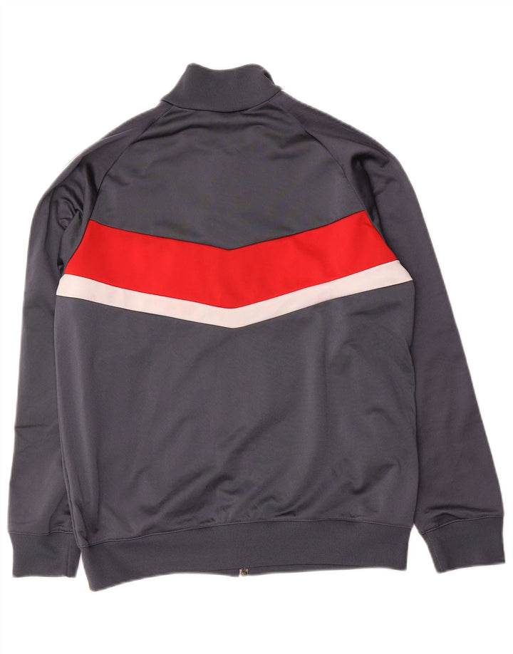 Adidas Mens Treino Top Jaqueta Pequena Cinza Colorblock Poliéster