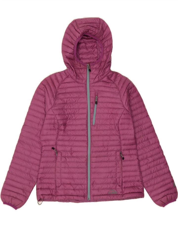 L.L.BEAN Womens Hooded Padded Jacket UK 14 Medium Purple Nylon Vintage L.L.Bean and Second-Hand L.L.Bean from Messina Hembry 