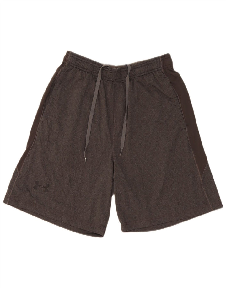 Shorts esportivos masculinos Under Armour cinza médio poliéster
