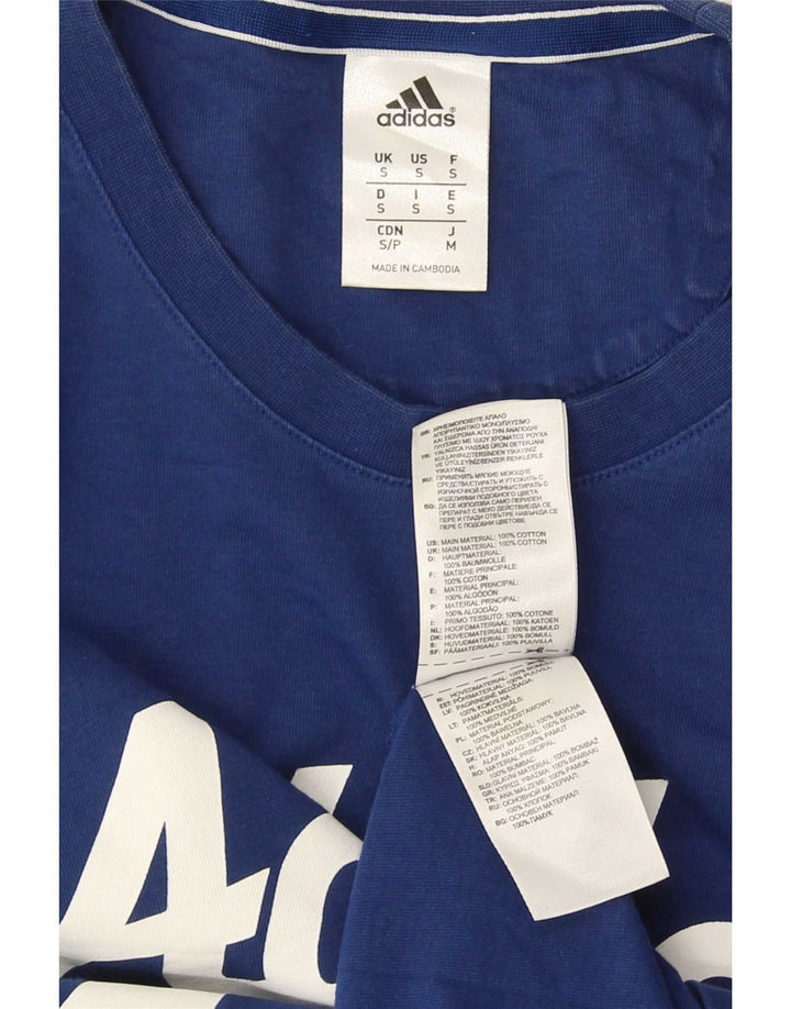 Camiseta Adidas Masculina Graphic Top Pequeno Algodão Azul