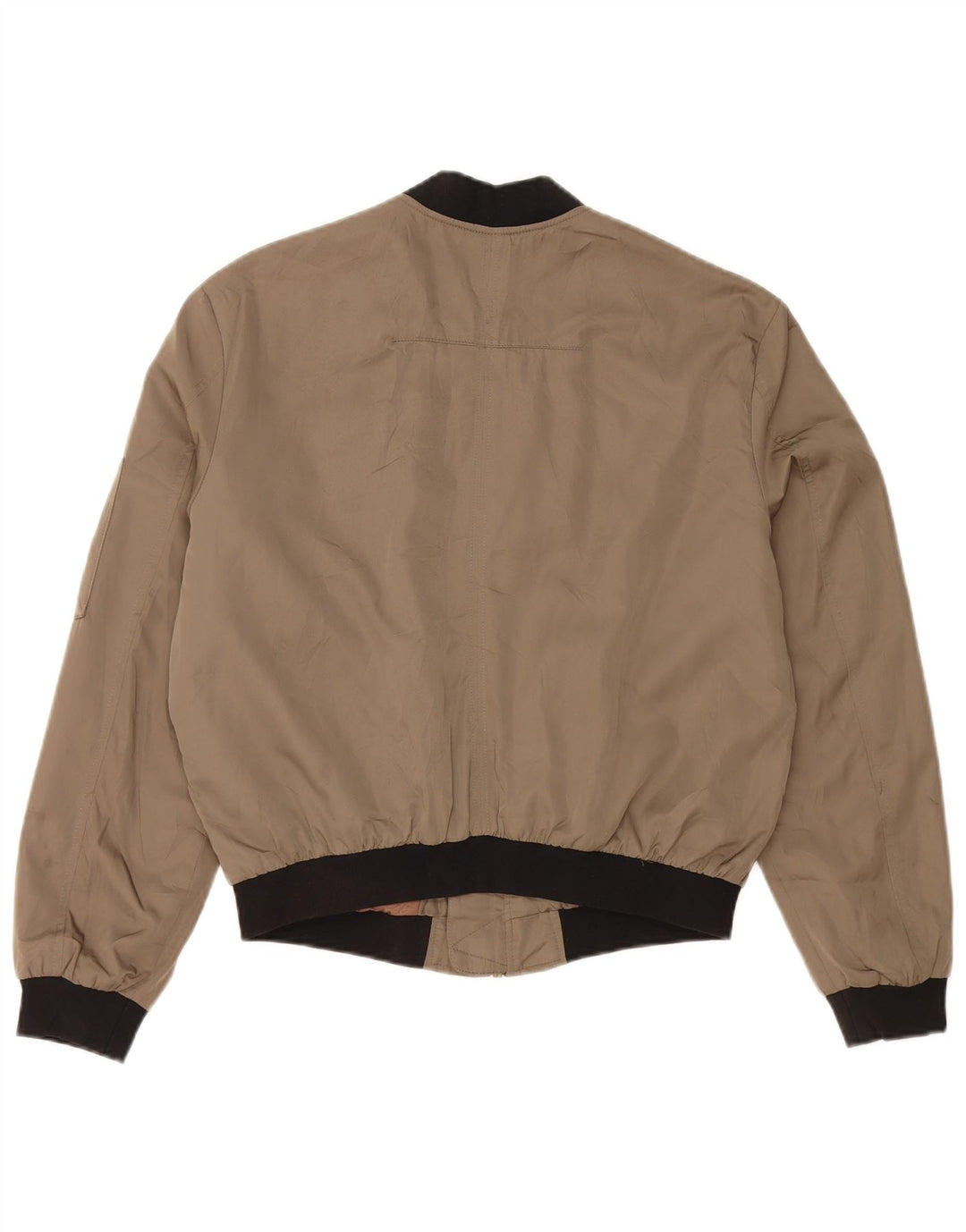 Jaqueta bomber oversized feminina ZARA Reino Unido 10 algodão verde pequeno