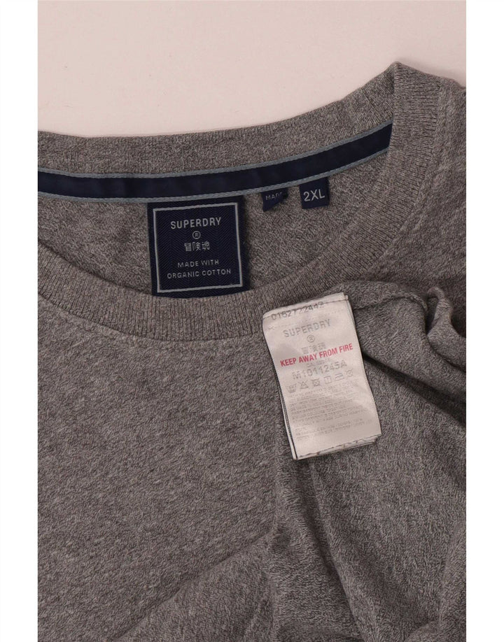 Camiseta feminina Superdry Top 2XL algodão cinza