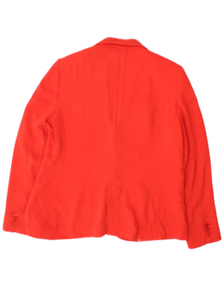 Jaqueta blazer feminina Massimo Dutti com 1 botão EU 44 XL viscose vermelha