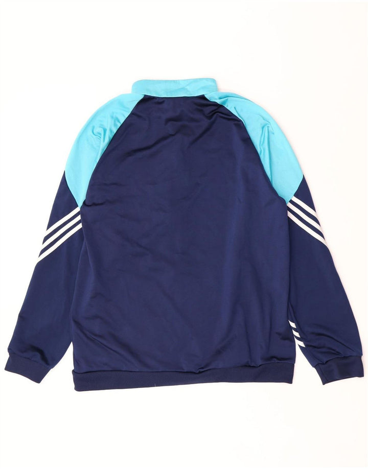 Adidas Mens Tracksuit Top Jacket XL Azul Marinho Colorblock Poliéster