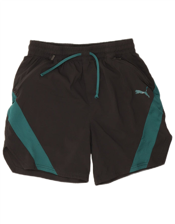Puma Mens Sport Shorts Grande Poliéster Colorblock Preto